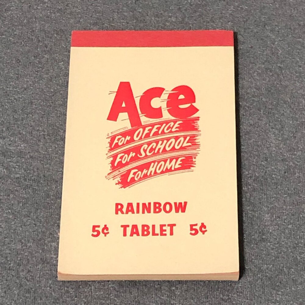 5 Cent Vintage Ace Rainbow school paper Tablet small